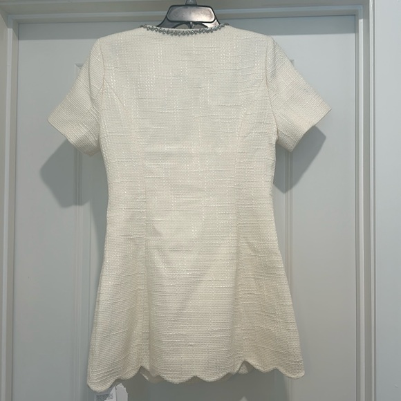 MISS ROSIER QUEENDOM-SQUARE-NECK FITTED MINI DRESS SIZE L - Picture 5 of 5